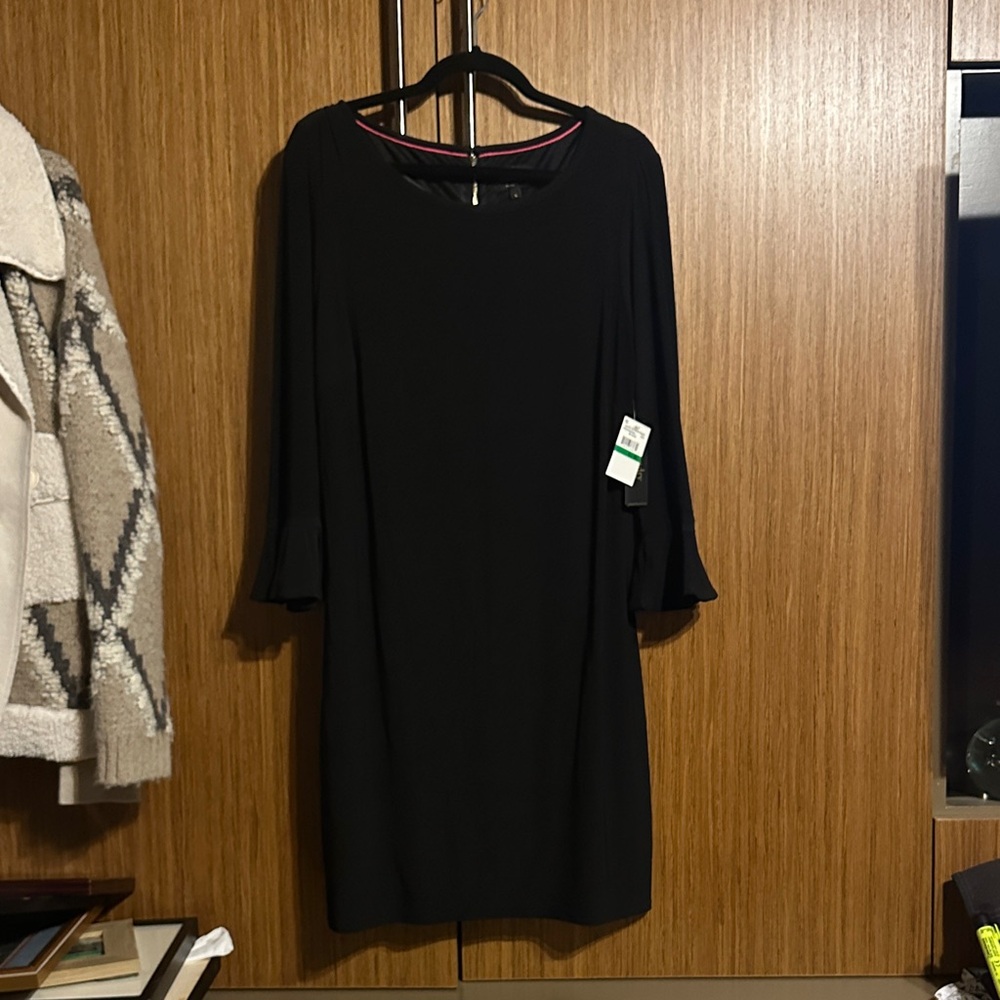 Laundry By Shelli Segal Black Long Sleeve Dress